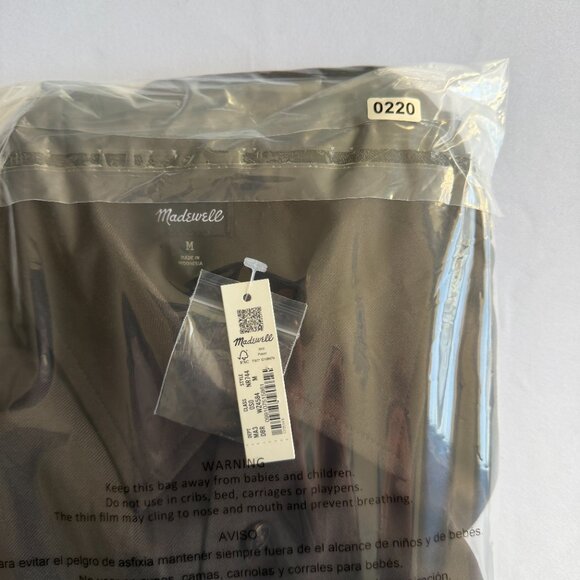 Madewell Easy Long-Sleeve Shirt • size medium • NWT • NR744 • Dark Brown - Picture 13 of 13